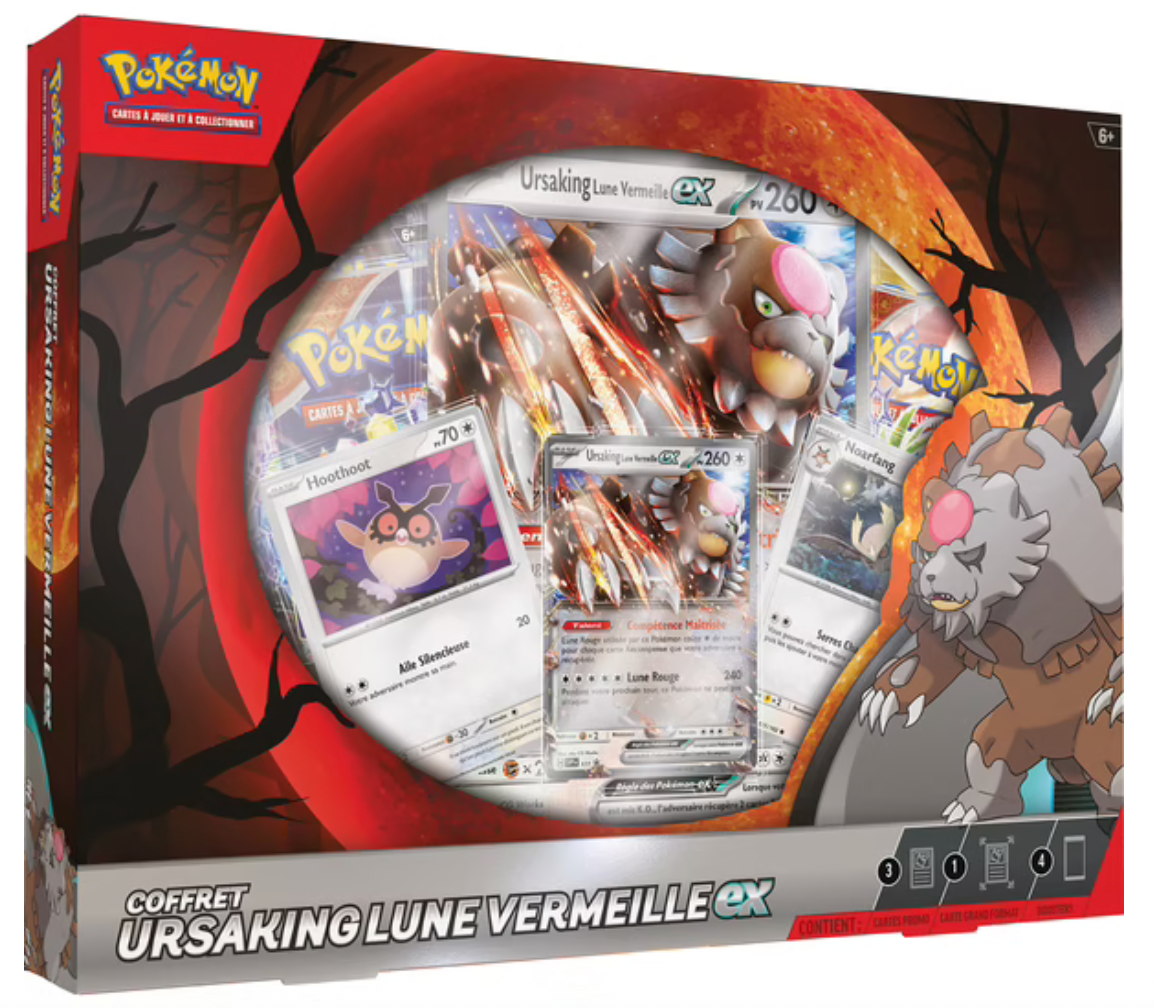 FR - Coffret Pokémon Ursaking Lune Vermeille Ex - Poké king shop Sarl