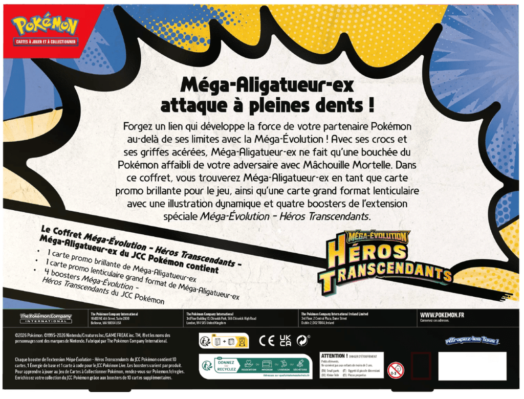 FR - ME02.5 'Héros Transcendants' Coffret Méga - Aligatueur - ex - Poké king shop Sarl
