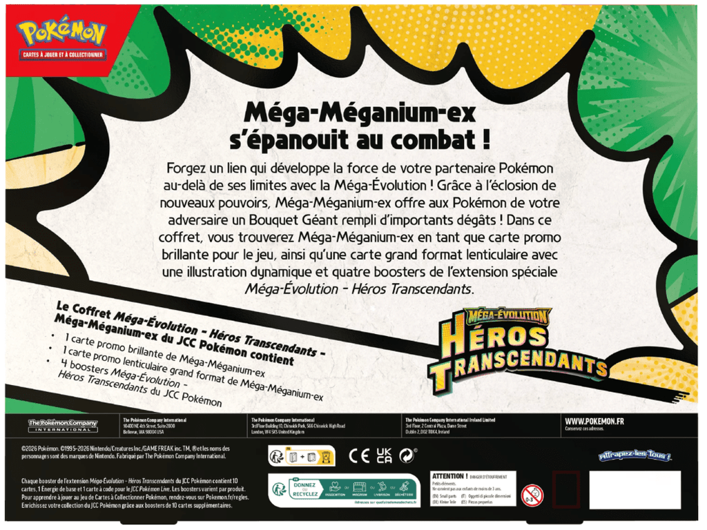 FR - ME02.5 'Héros Transcendants' Coffret Méga - Méganium - ex - Poké king shop Sarl
