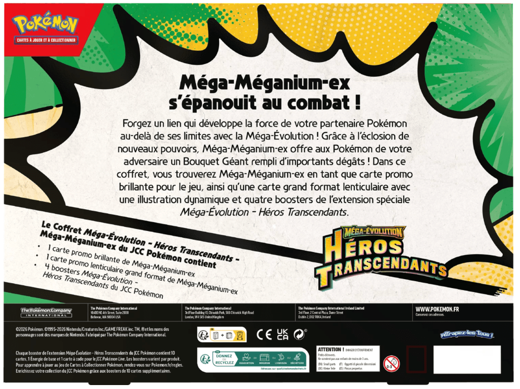 FR - ME02.5 'Héros Transcendants' Coffret Méga - Méganium - ex - Poké king shop Sarl