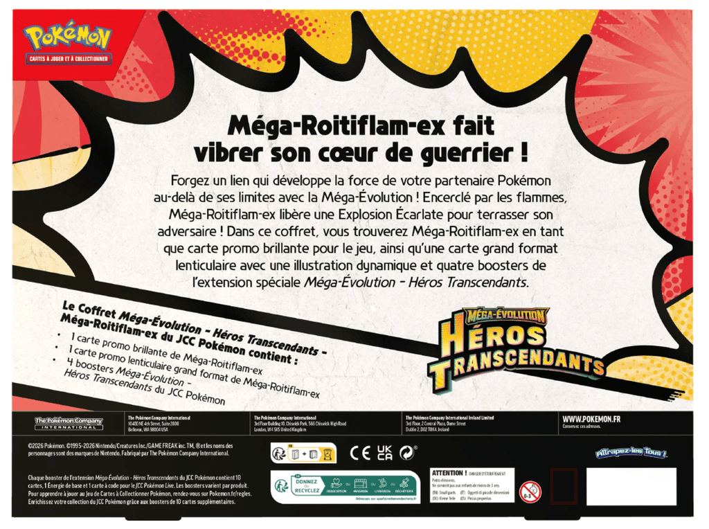 FR - ME02.5 'Héros Transcendants' Coffret Méga - Roitiflam - ex - Poké king shop Sarl