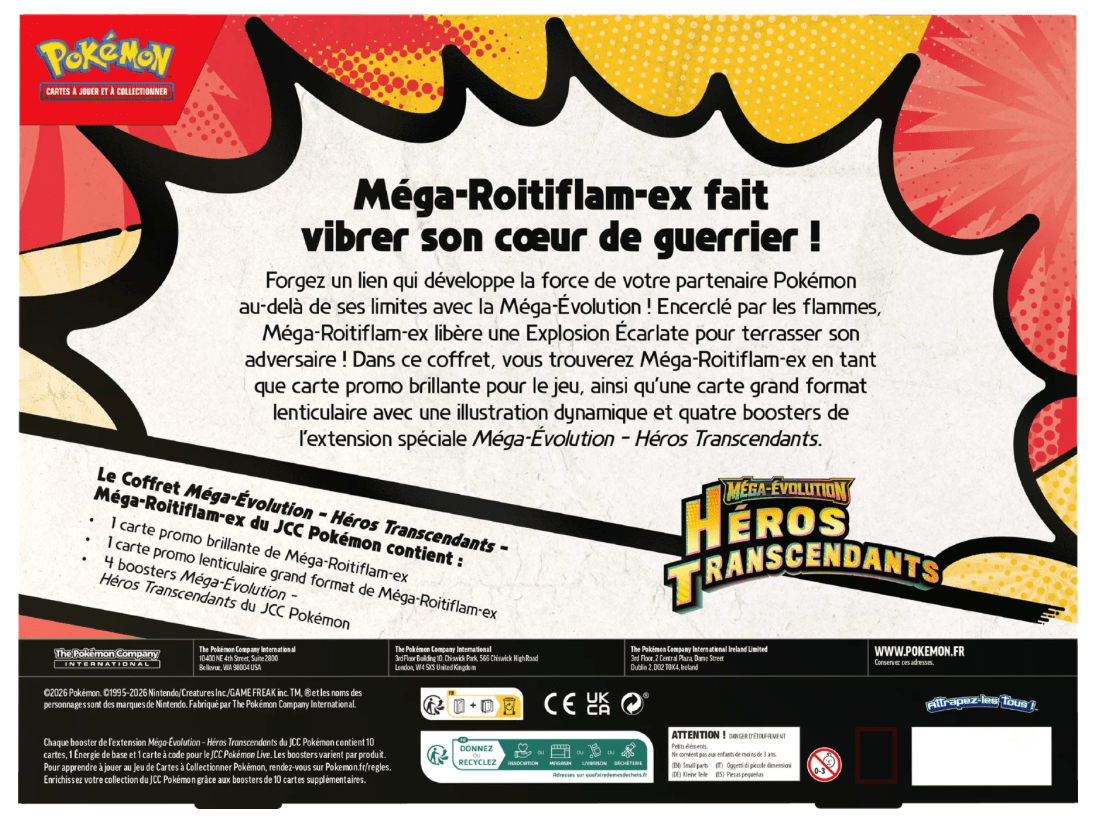 FR - ME02.5 'Héros Transcendants' Coffret Méga - Roitiflam - ex - Poké king shop Sarl
