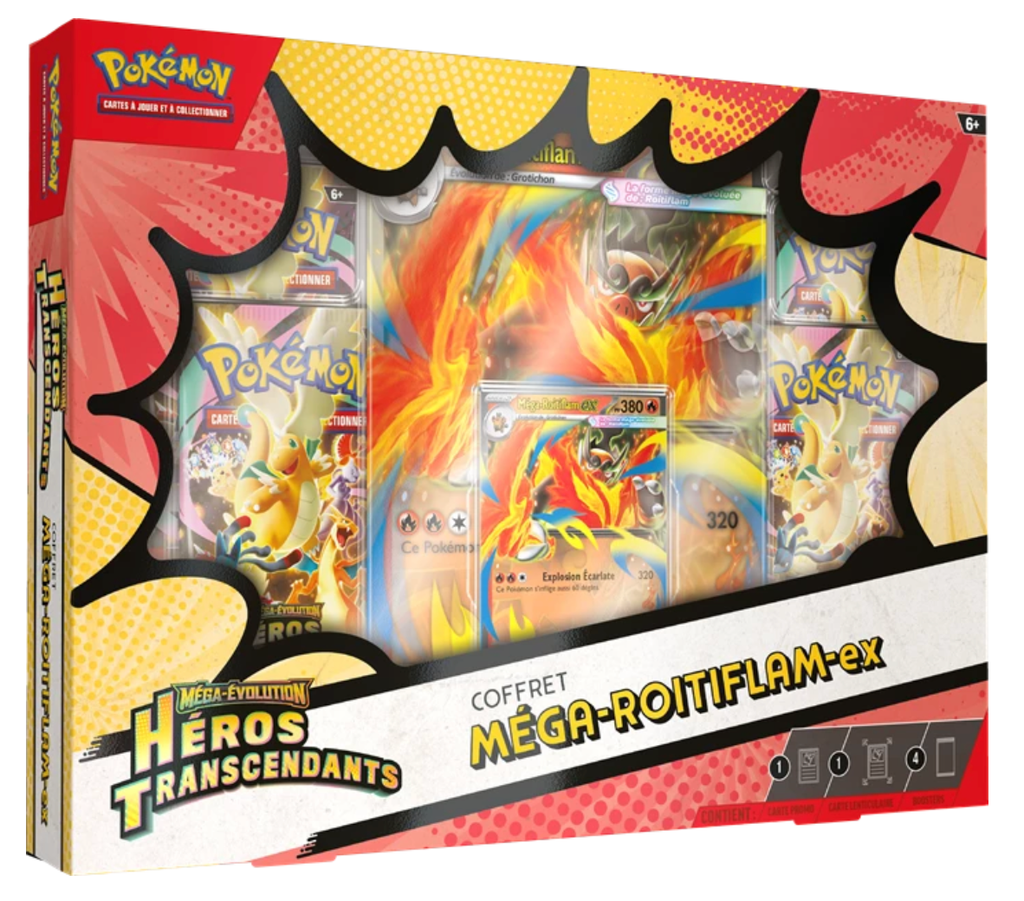 FR - ME02.5 'Héros Transcendants' Coffret Méga - Roitiflam - ex - Poké king shop Sarl